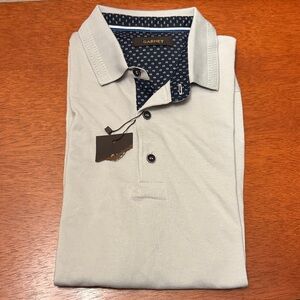 Men's Grey  Long Sleeve Polo Shirt